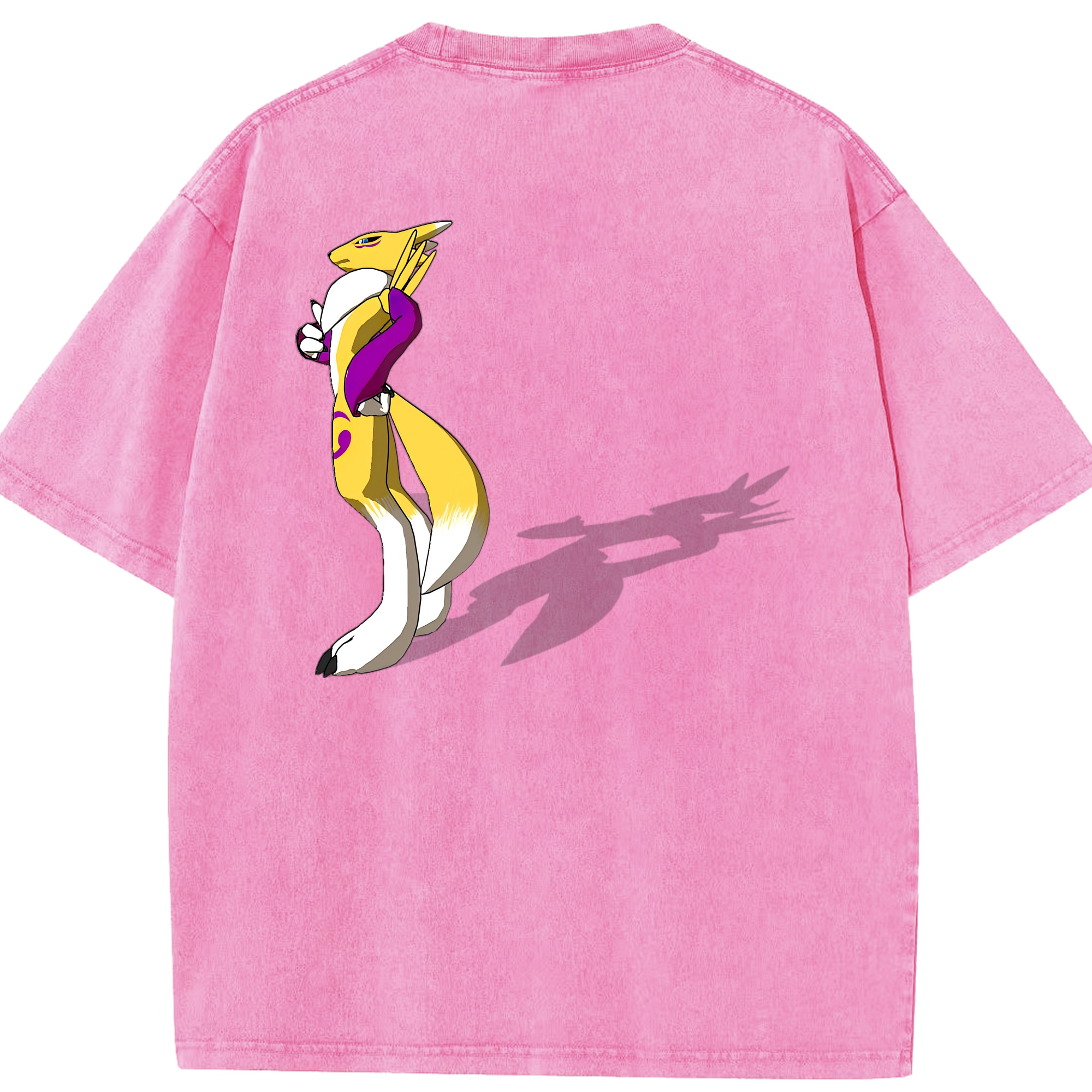 （画像用） Digimon デジタルモンスター/デジモン 綿100% ヴィンテージ風 半袖Tシャツ（背面プリント）